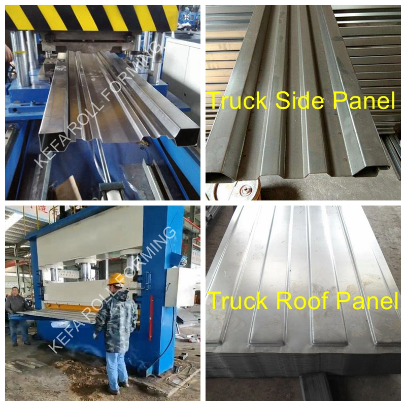 Professional Manufacture Steel Tile Sheet Truck Container Making Carriage Board Car Panel Roll Forming Machine