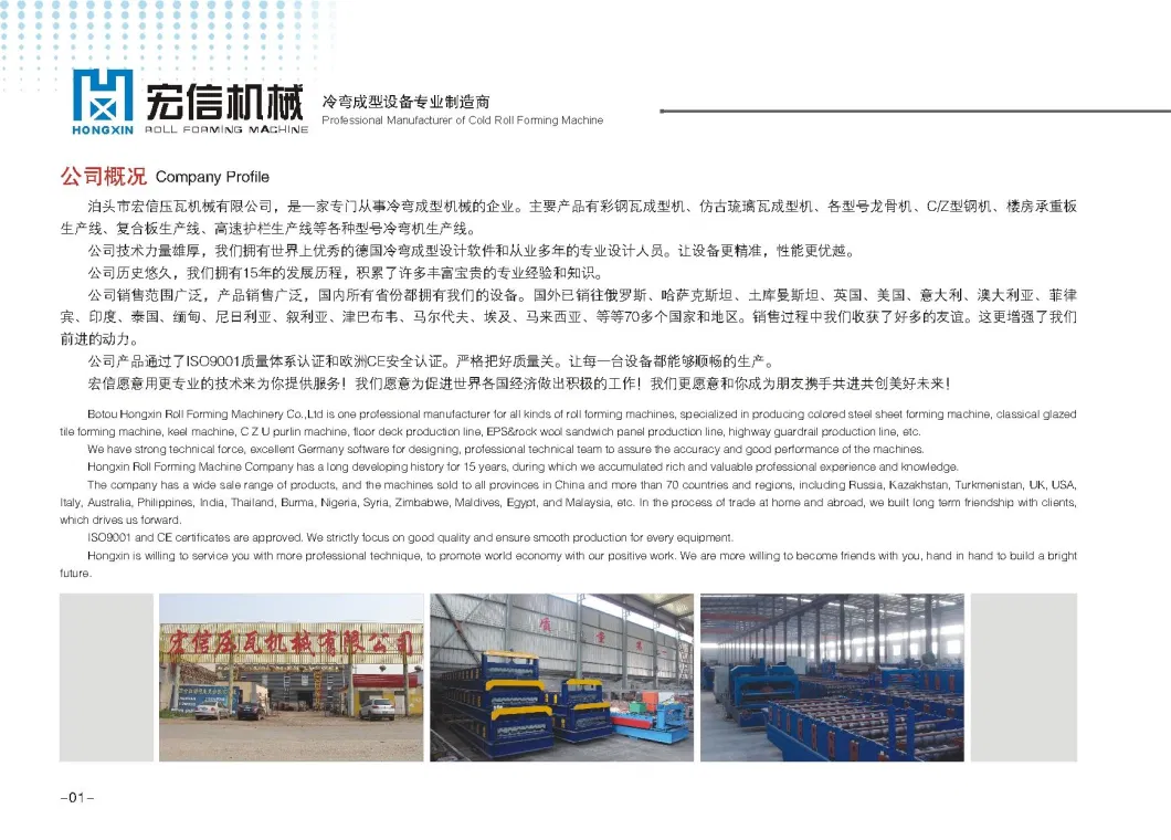 Container and Car Roof Panel Side Panel Carriage Board Roll Forming Machine